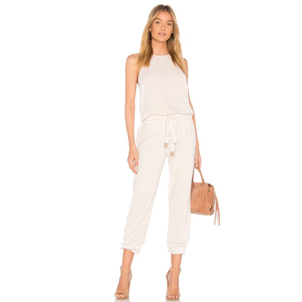 Young Fabulous & Broke Diego Jumpsuit Boho Tassel Waist Romper Women White XS